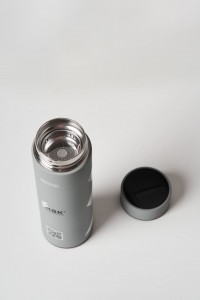 Фирменный термос Знак кофе серый