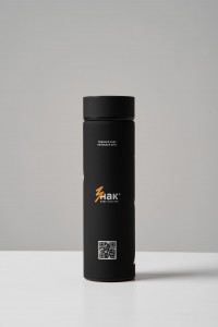 Фирменный термос Знак кофе черный 